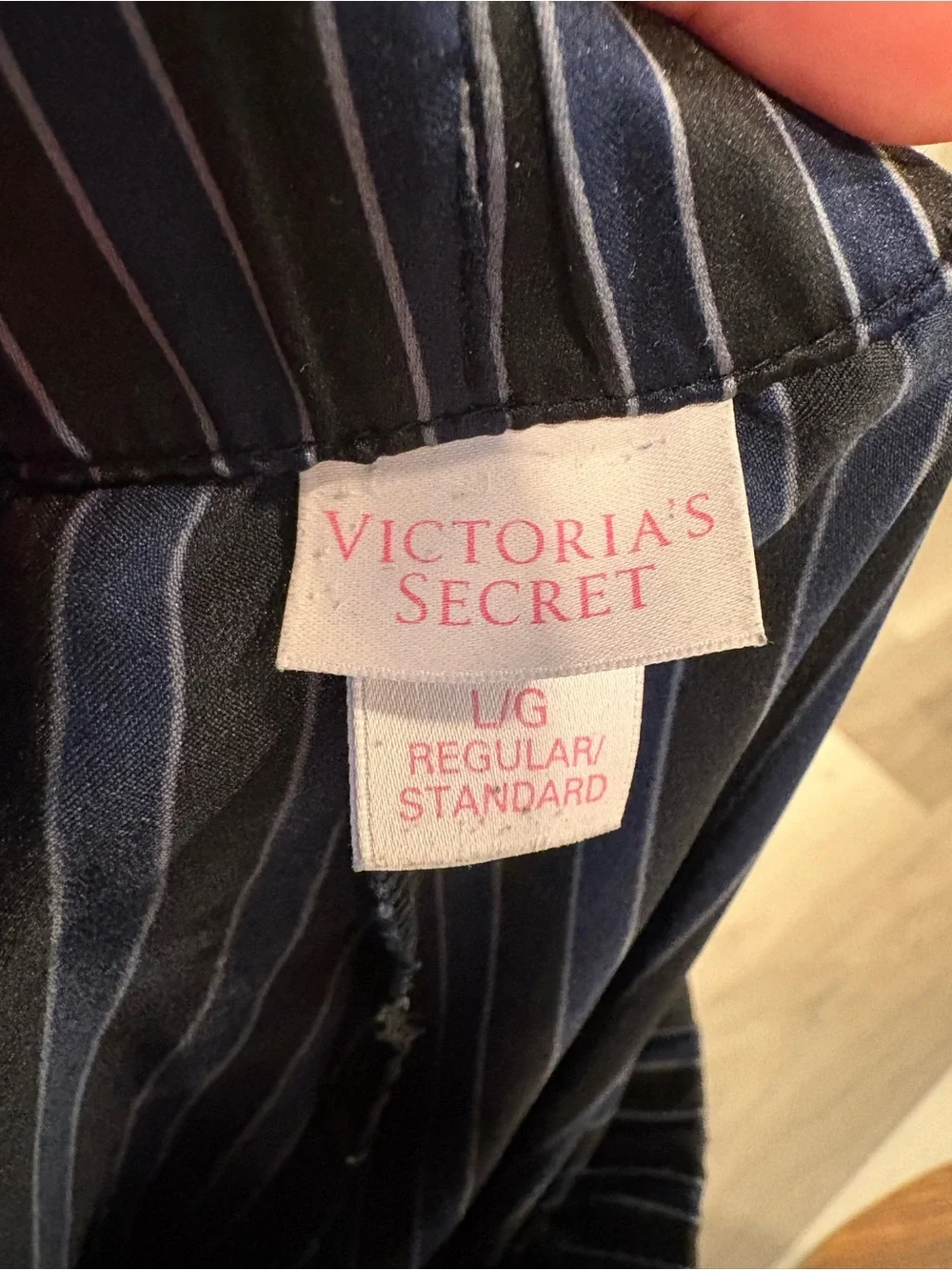 Victoria's Secret Navy and White Striped Button-Front Top